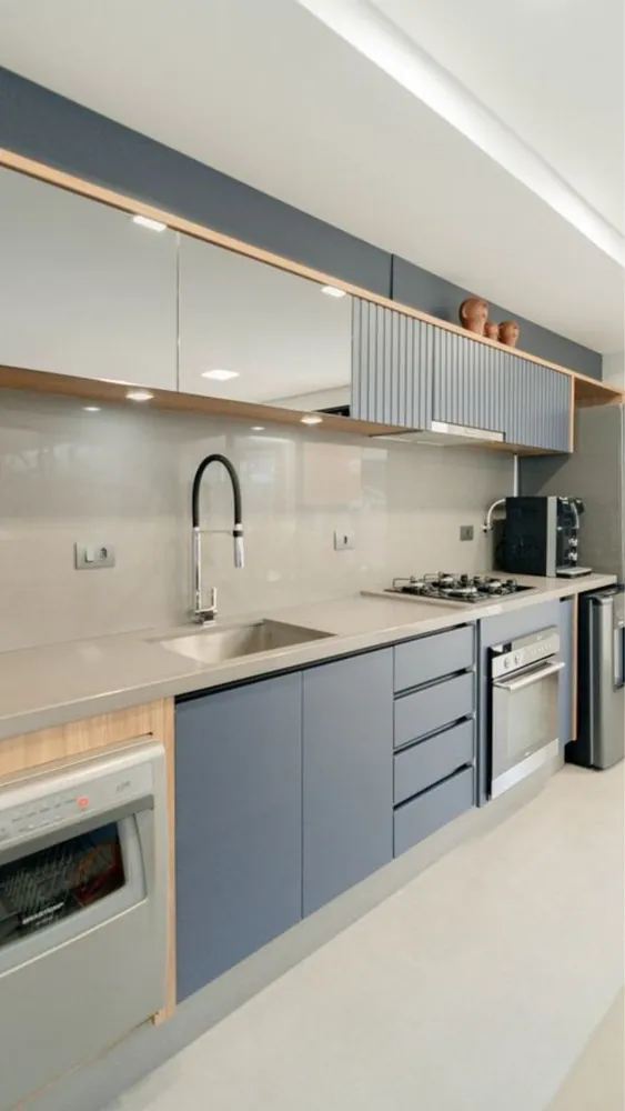Cozinha azul moderna